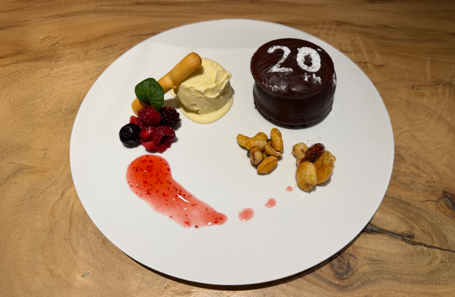 20th Anniversary Chocolate Pie and Berry Dessert